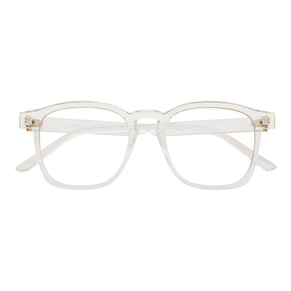 DENMARK - Square Horn Rimmed Blue Light Glasses Clear Clear Lens