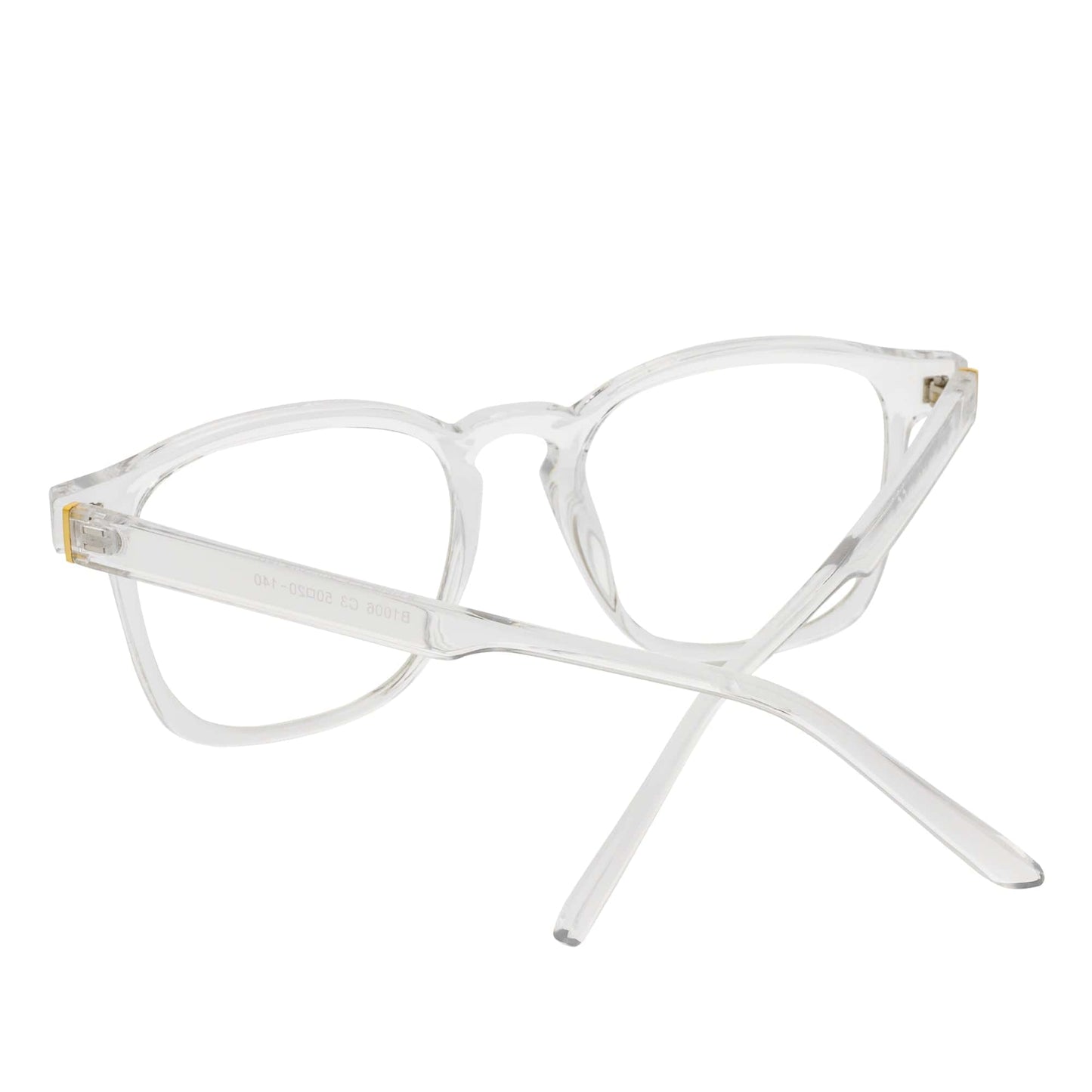 DENMARK - Square Horn Rimmed Blue Light Glasses Clear Clear Lens
