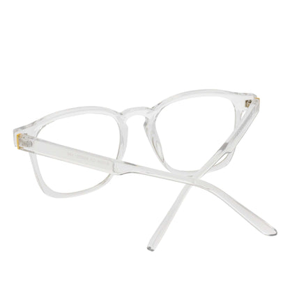 DENMARK - Square Horn Rimmed Blue Light Glasses Clear Clear Lens