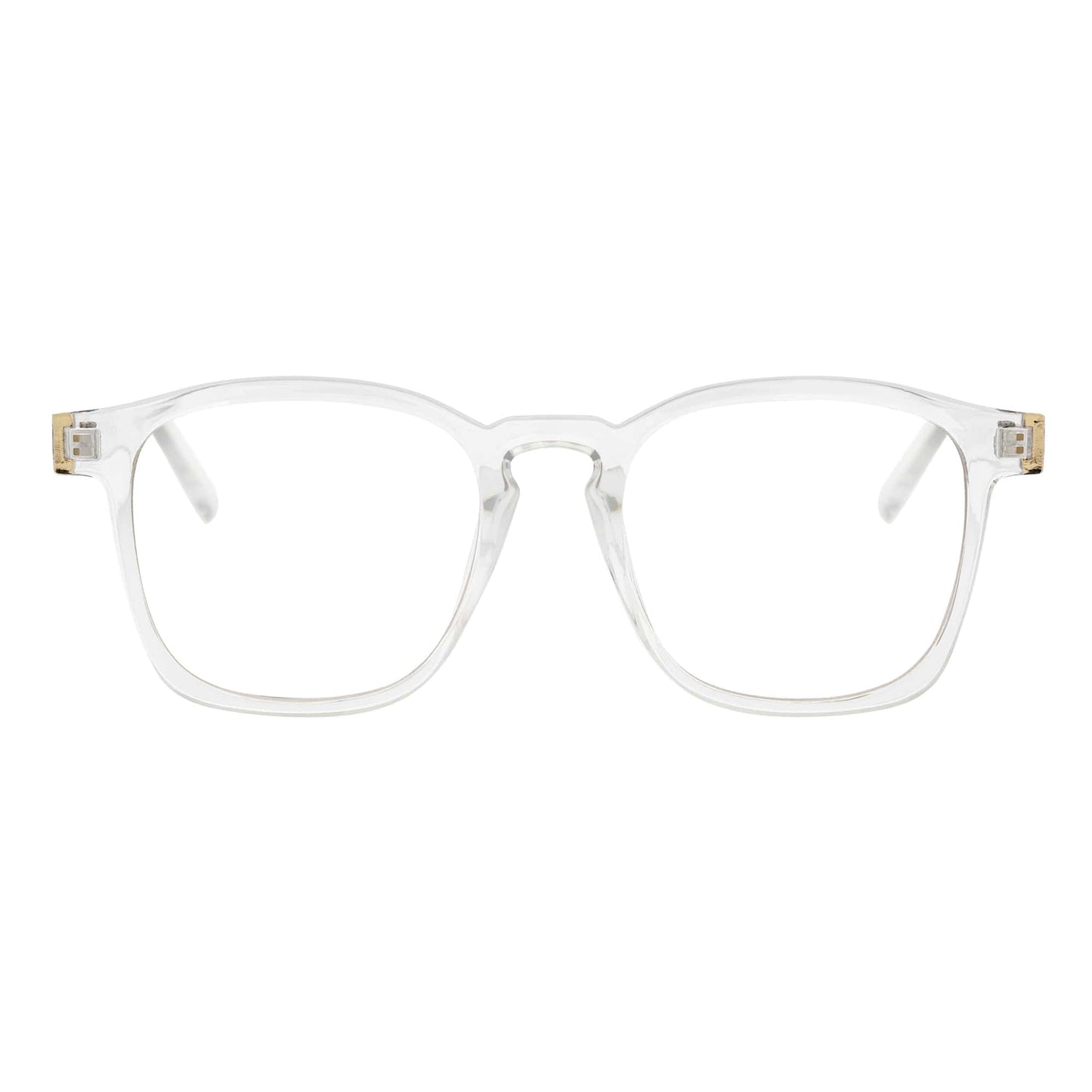 DENMARK - Square Horn Rimmed Blue Light Glasses Clear Clear Lens