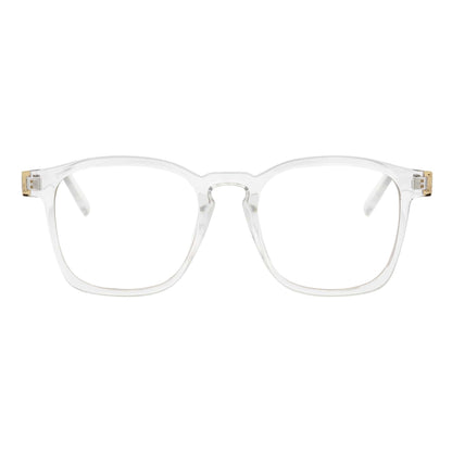 DENMARK - Square Horn Rimmed Blue Light Glasses Clear Clear Lens