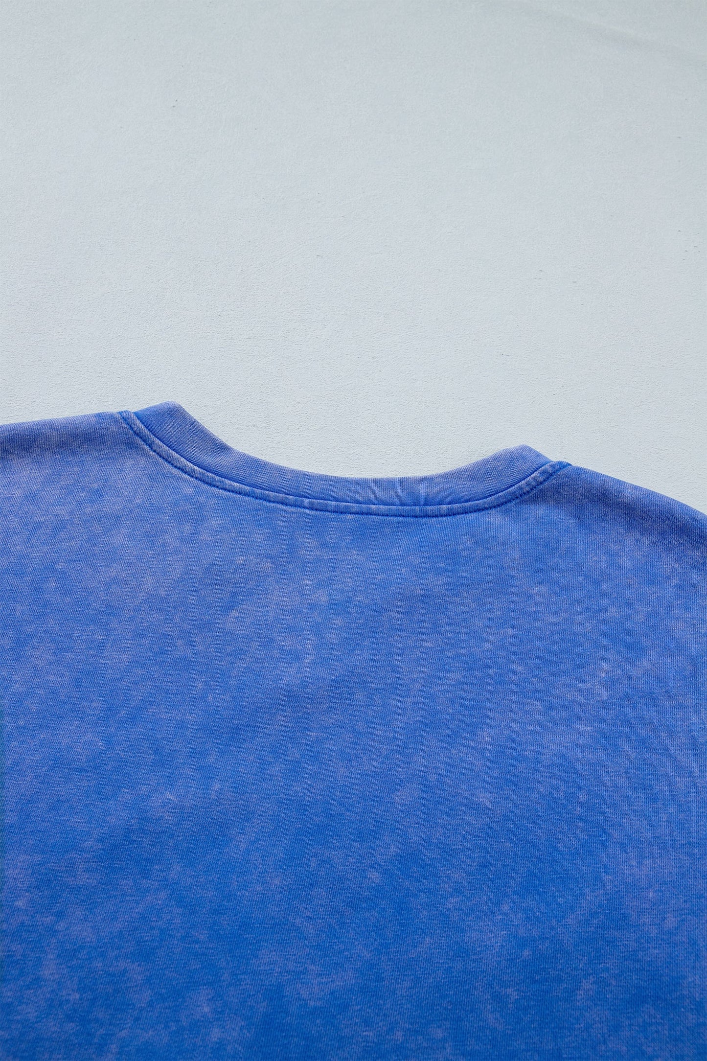 USA Star Patchwork Mineral Wash Notched Neck Tee