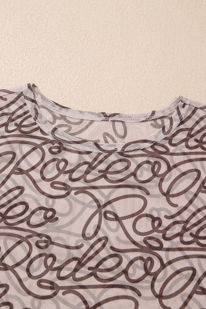 Western Rodeo Mesh Short Sleeve T-Shirt