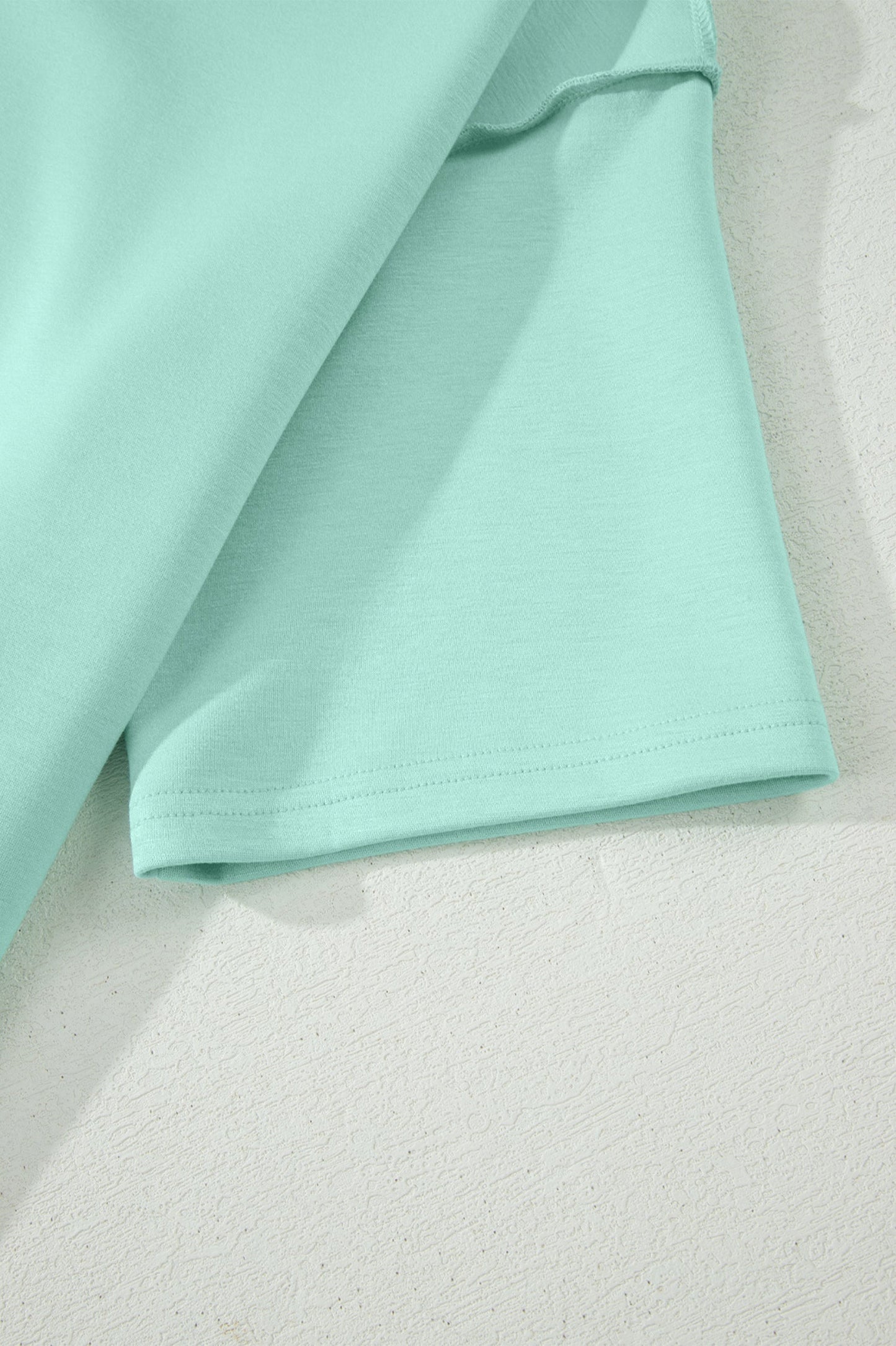 Solid Exposed Seam Mock Neck Tee & Shorts Set