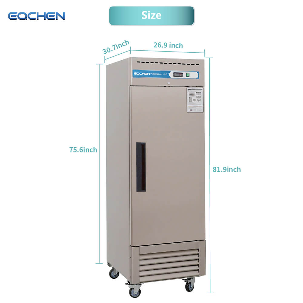 Commercial Reach in Freezer, 23 Cu.ft Stainless Steel Reach in Commercial Upright Freezer