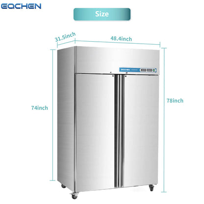 48 Inch 2 Door Commercial Grade Refrigerator And Freezer