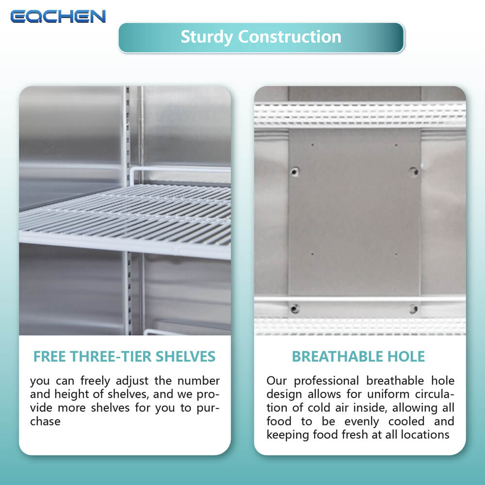 72 Inch 3 Door Garage Fridge Freezer Combo