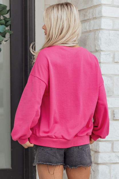 St Patrick Lucky Clover Embroidered Pullover Sweatshirt