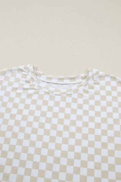 Checker Short Sleeve Tee & Pants Lounge Set