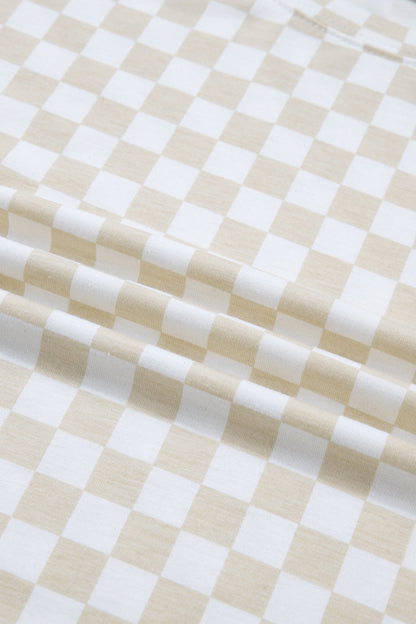 Checker Short Sleeve Tee & Pants Lounge Set