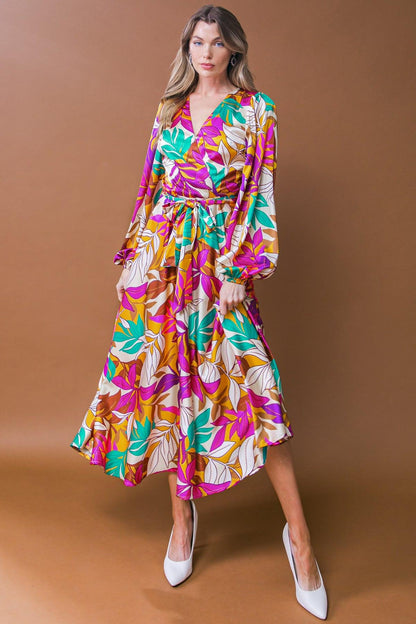CAREFREE CONFIDENCE WOVEN MIDI DRESS