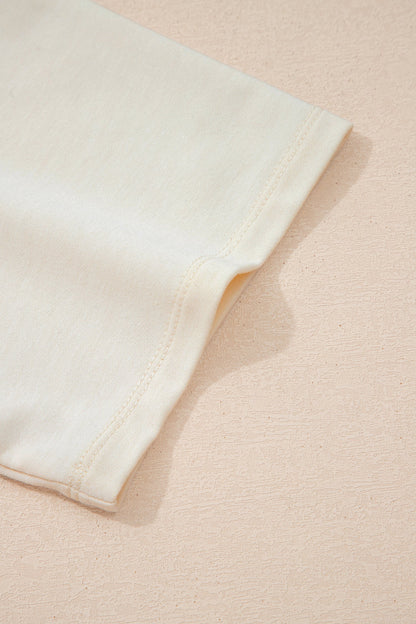 Floral Patchwork Raw Seam Oversize Tee