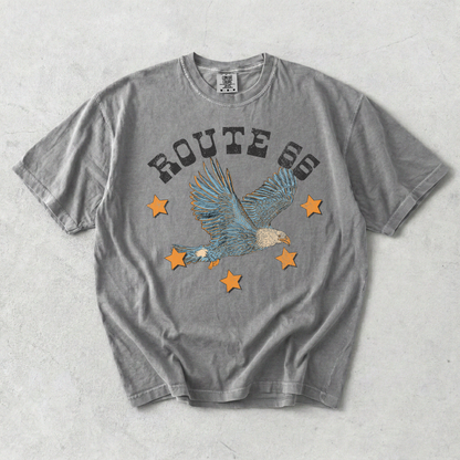 Route 66 Eagle Graphic Tee | Retro Western Route 66 T-Shirt
