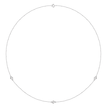 Lumière 14K Gold Diamond Station Necklace