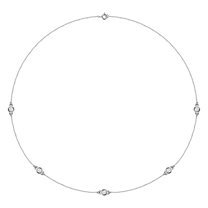 Lumière 14K Gold Diamond Station Necklace