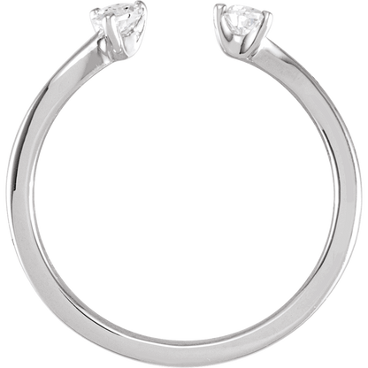 Lumière Duo Diamond Ring 14K White Gold