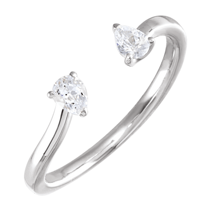 Lumière Duo Diamond Ring 14K White Gold