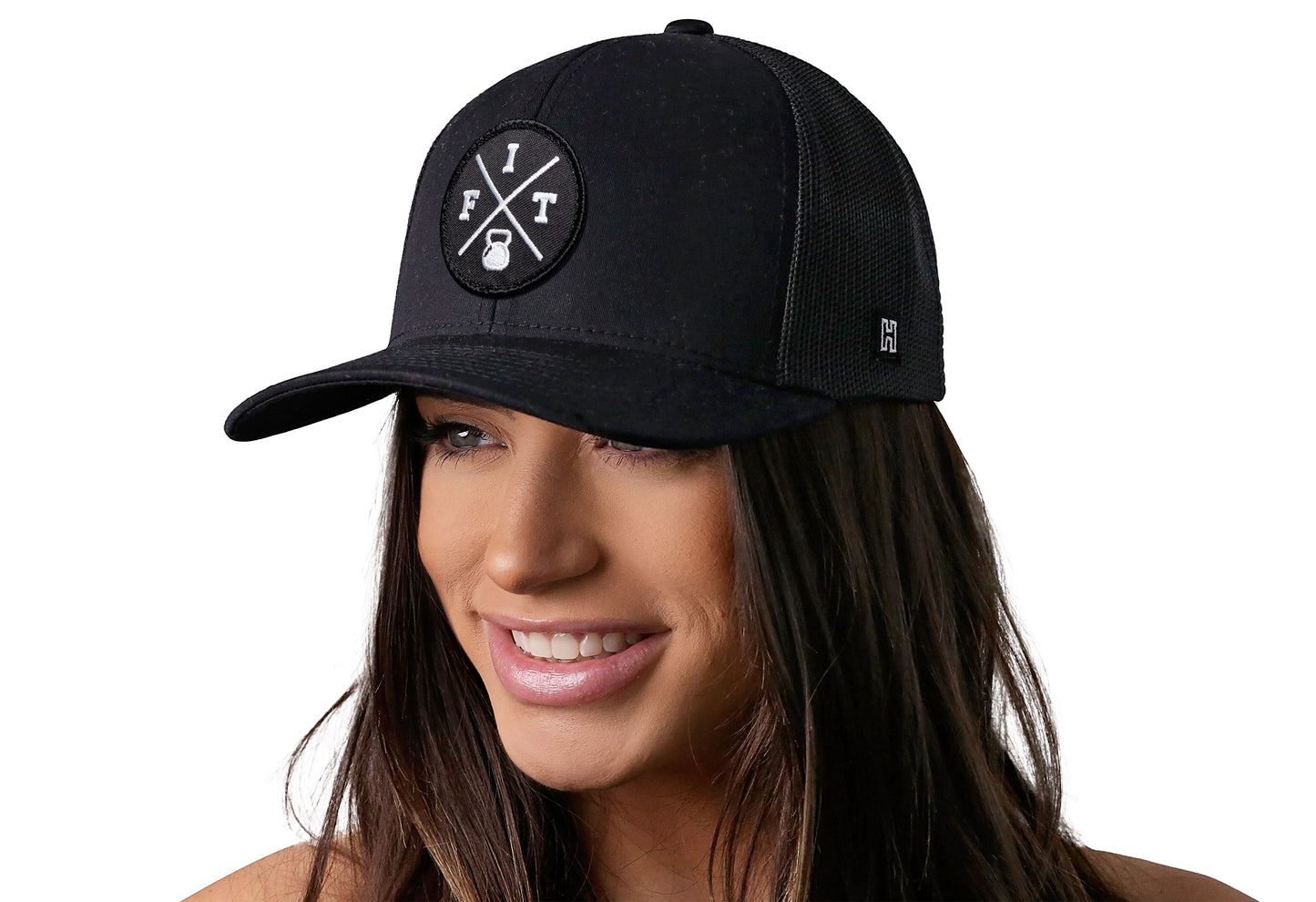 FIT Trucker Hat  |  Black Fitness Snapback