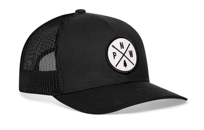 PNW Trucker Hat  |  Black PNW X Snapback