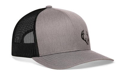 Buck Antler Trucker Hat  |  Gray-Black Buck Antler Snapback