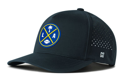 Los Angeles Football Performance 5-Panel Hat  |  Dark Blue LA X Flexfit® Snapback