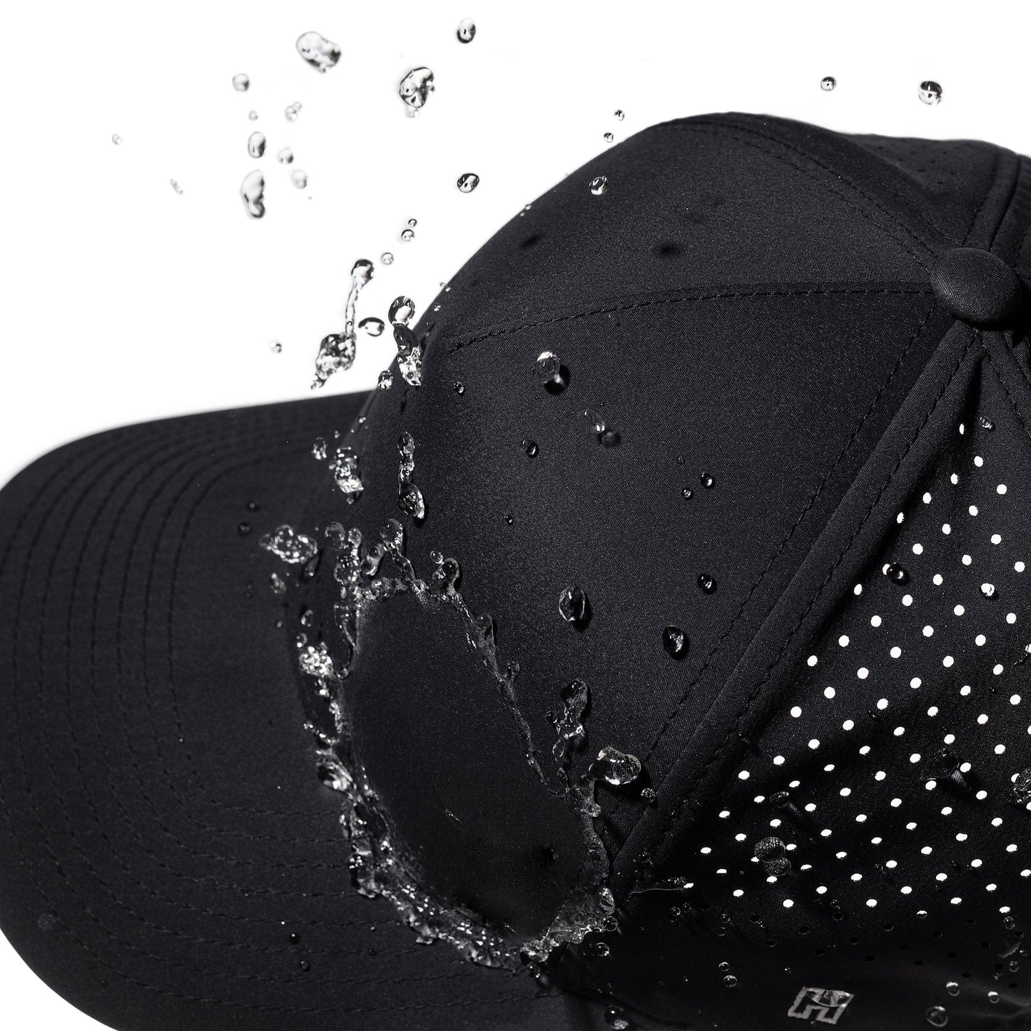 Cross Performance 5-Panel Hat  |  Black PVC Christian Flexfit® Snapback