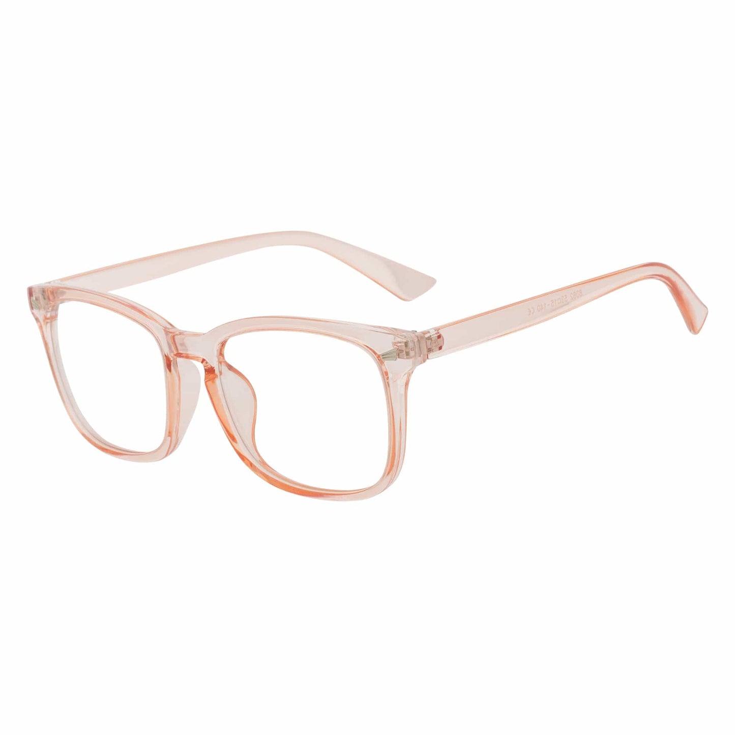 HARPER - Classic Horn Rimmed Blue Light Glasses Clear Peach Clear Lens
