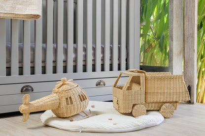 The Eco-Hauler: Handwoven Rattan Dump Truck | Kids Toy Truck
