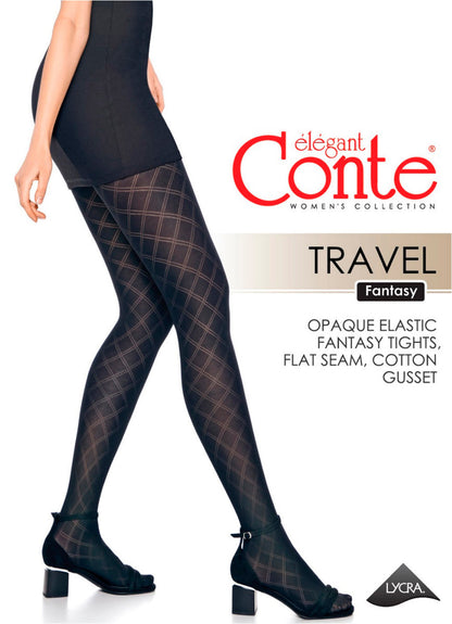 Fantasy Tights Conte Travel - Geometric Pattern