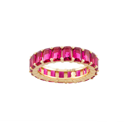 Multi Color Baguette Ring