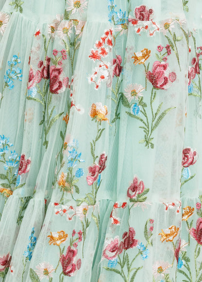 Margaret Floral Midi Dress Green