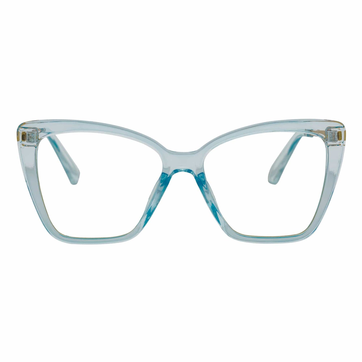 KATE - Oversize Womens Cat Eye Blue Light Glasses Clear Blue Clear Lens