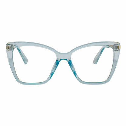 KATE - Oversize Womens Cat Eye Blue Light Glasses Clear Blue Clear Lens