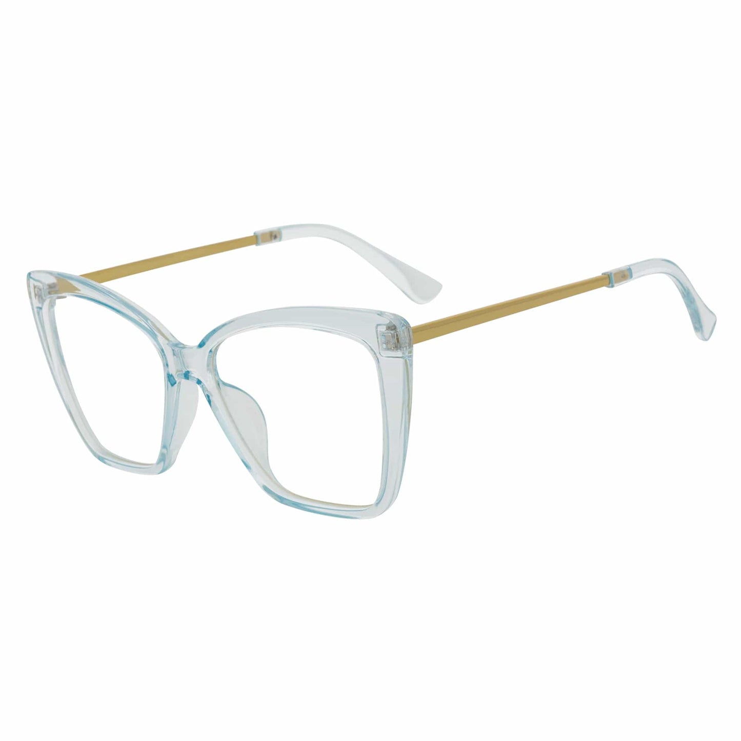 KATE - Oversize Womens Cat Eye Blue Light Glasses Clear Blue Clear Lens