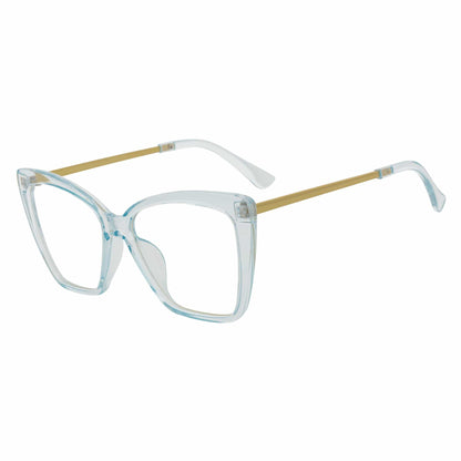 KATE - Oversize Womens Cat Eye Blue Light Glasses Clear Blue Clear Lens