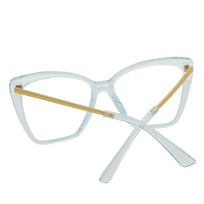 KATE - Oversize Womens Cat Eye Blue Light Glasses Clear Blue Clear Lens