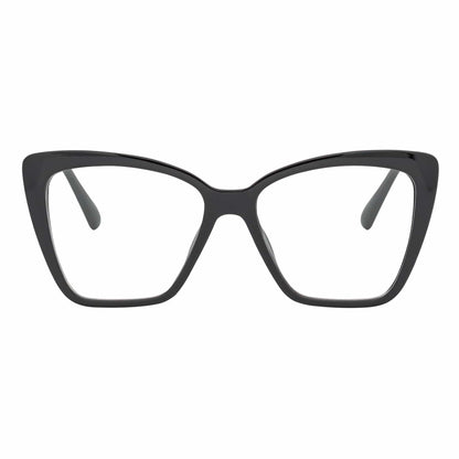 KATE - Oversize Womens Cat Eye Blue Light Glasses Gloss Black Clear Lens