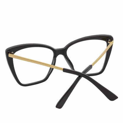 KATE - Oversize Womens Cat Eye Blue Light Glasses Gloss Black Clear Lens
