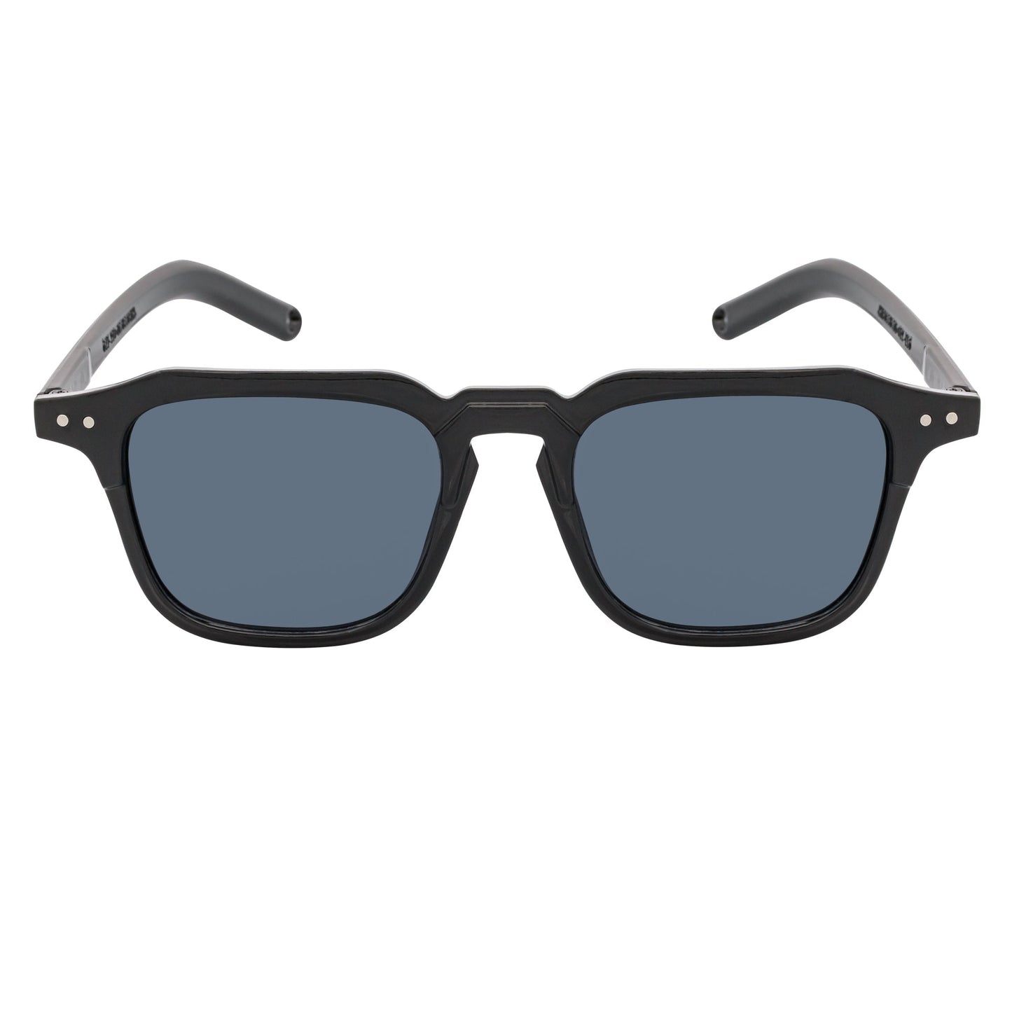 MISSONI - Keyhole Bridge Square Horn Rimmed Black Sunglasses Smoke Lens