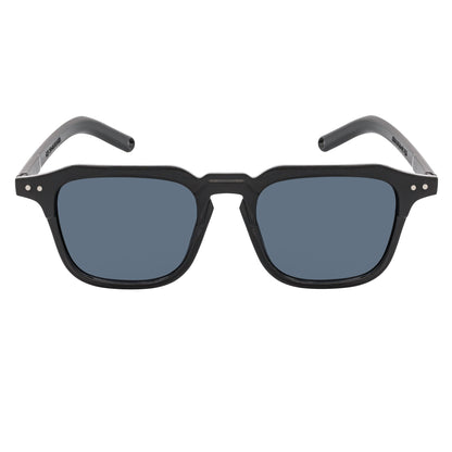 MISSONI - Keyhole Bridge Square Horn Rimmed Black Sunglasses Smoke Lens