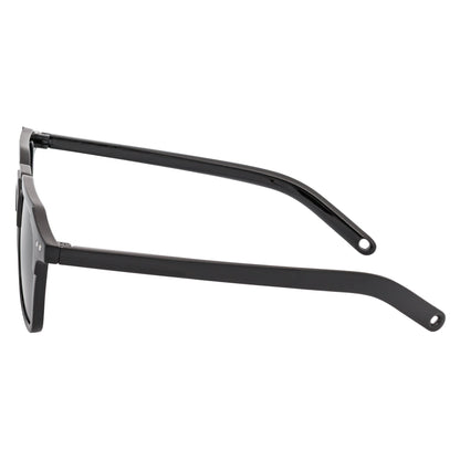 MISSONI - Keyhole Bridge Square Horn Rimmed Black Sunglasses Smoke Lens