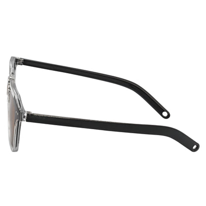 MISSONI - Two-Tone Square Horn Rimmed Black-Clear Sunglasses Brown Lens