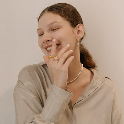 ALISSE 18K GOLD PLATED RING
