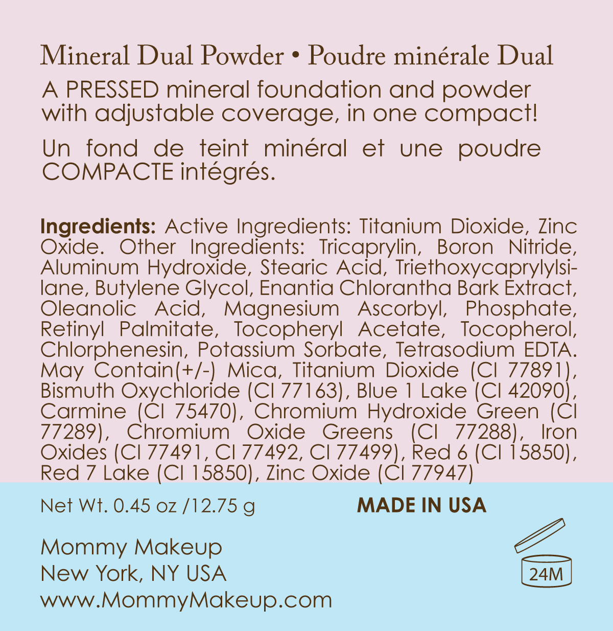 Mineral Dual Powder Foundation SPF15 (0.45 oz.) - LULLABY (Light)
