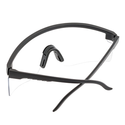 MONOLITH - X-Large Rimless Sports Matte Black Shield Clear Blue Light Glasses