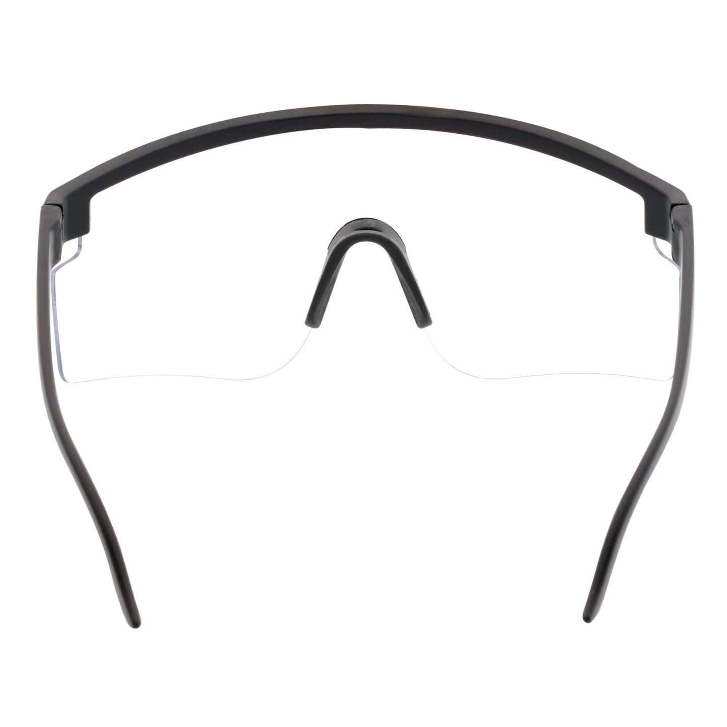 MONOLITH - X-Large Rimless Sports Matte Black Shield Clear Blue Light Glasses