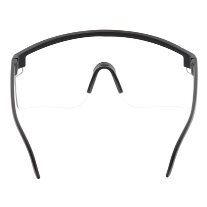 MONOLITH - X-Large Rimless Sports Matte Black Shield Clear Blue Light Glasses