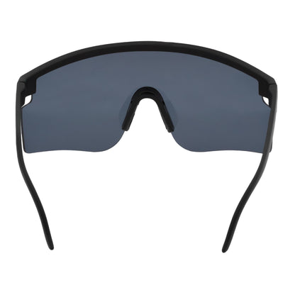 MONOLITH - X-Large Rimless Sports Shield Sunglasses Matte Black Dark Smoke Tint
