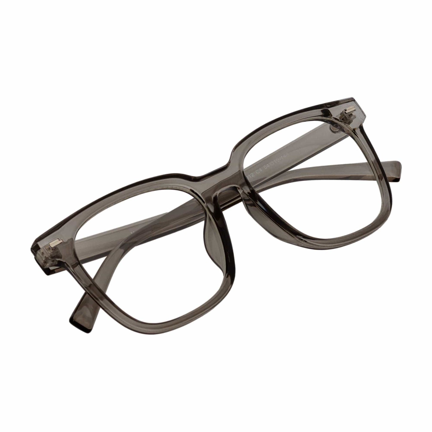 NEWPORT - Oversize Large Modern Square Glasses Clear Gray Clear Lens