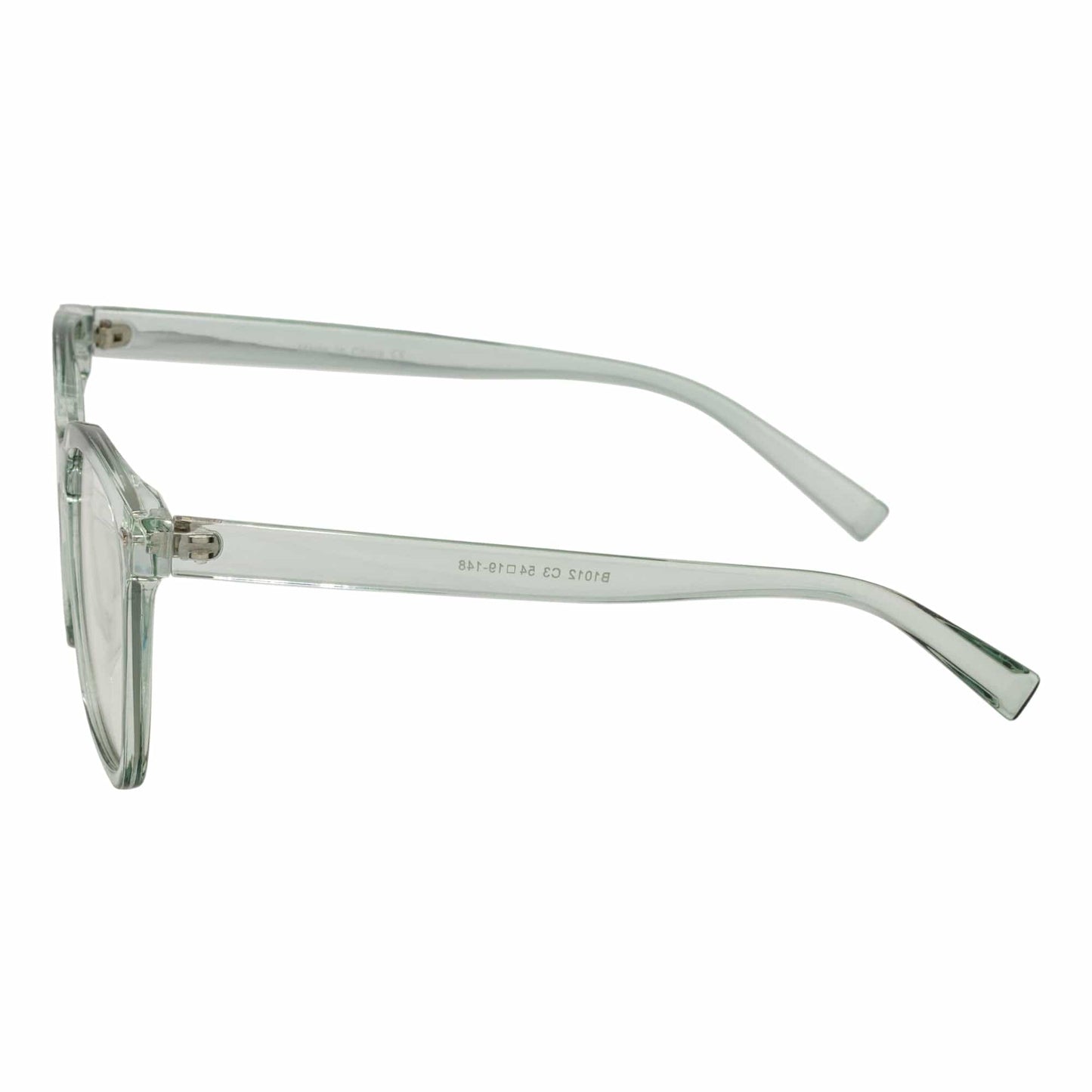 NEWPORT - Oversize Large Modern Square Glasses Clear Green Clear Lens